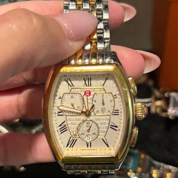Michele Releve Two Tone Gold & Silver Watch - Picture 2 of 9